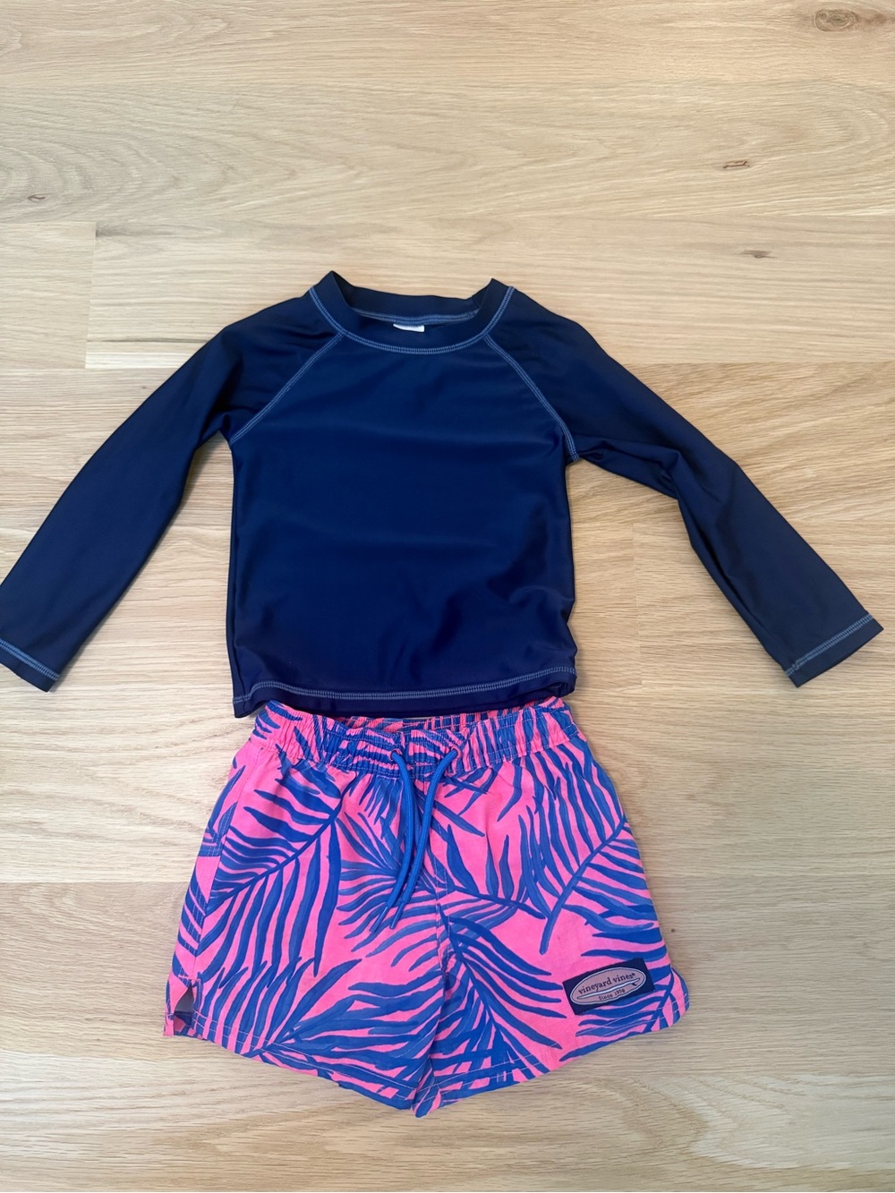 Vineyard Vines 2T Boys Bathing Suit Pink and Blue